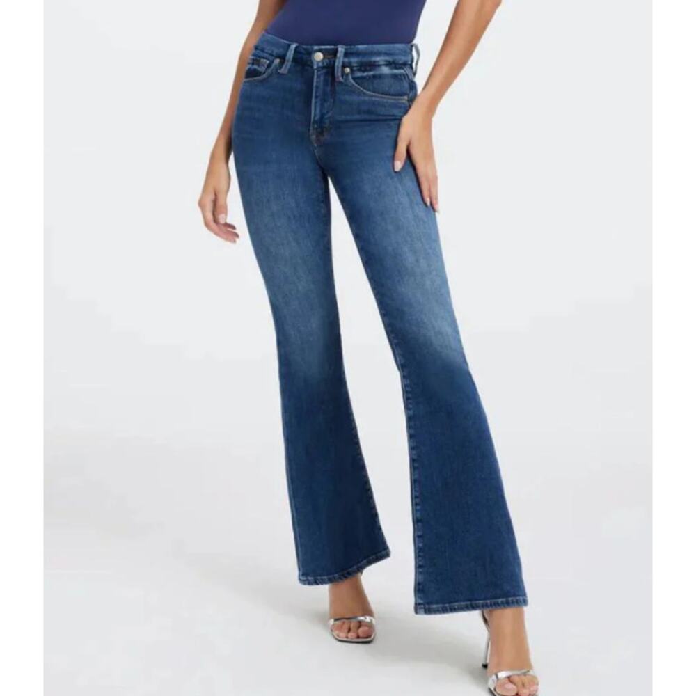 Good American Blue Flare Jeans